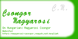csongor magyarosi business card